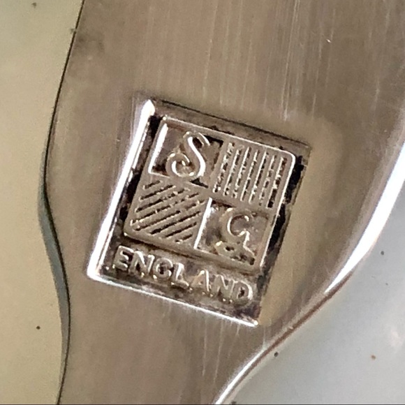 Vintage SG England Silver Plate Serving Fork - Picture 3 of 5